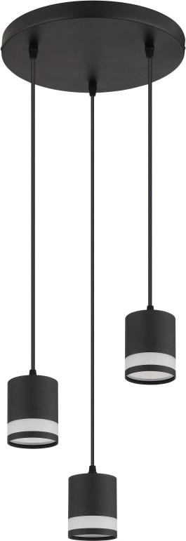 Globo - LED Lestenec na vrvici 3xGX53/7W/230V 3000K črna