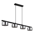 Globo - LED Lestenec na vrvici 4xGX53/6W/230V dimna/črna