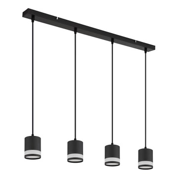 Globo - LED Lestenec na vrvici 4xGX53/7W/230V 3000K črna