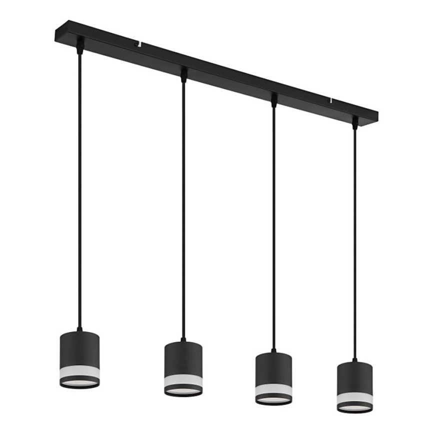 Globo - LED Lestenec na vrvici 4xGX53/7W/230V 3000K črna