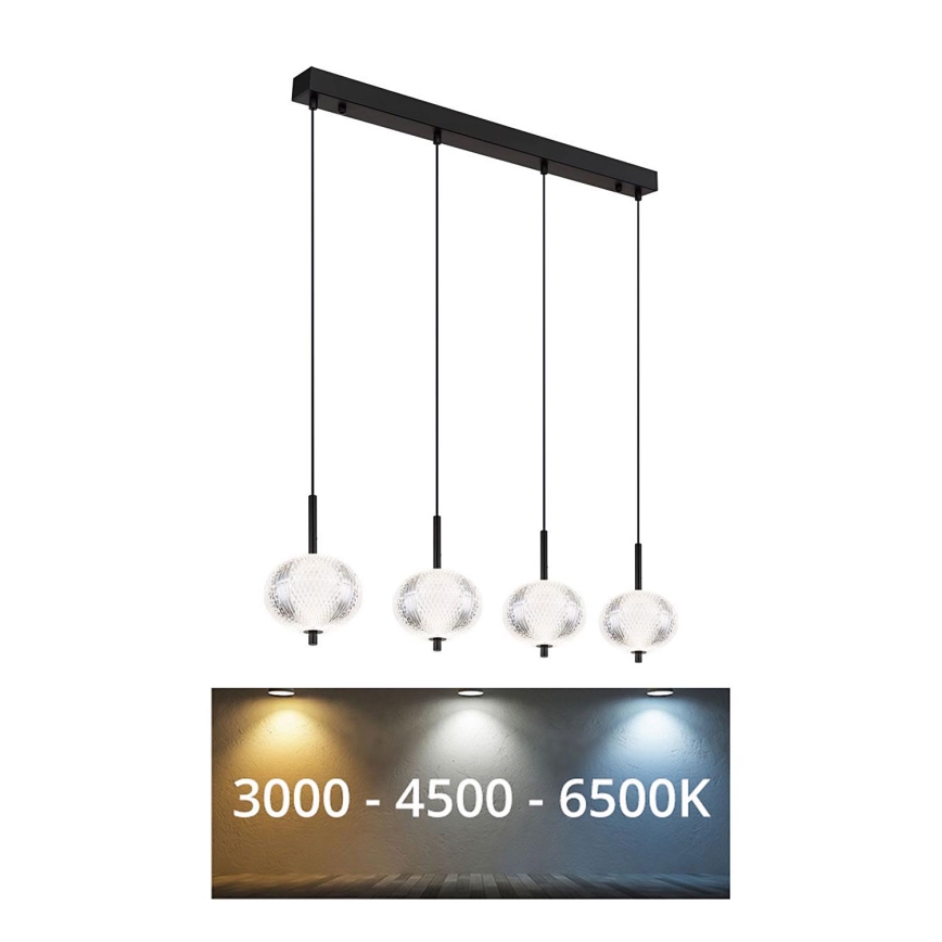 Globo - LED Lestenec na vrvici 4xLED/5,75W/230V 3000/4500/6500K