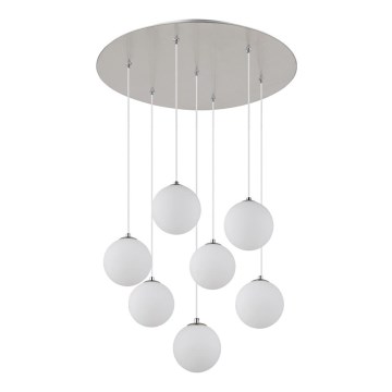 Globo - LED Lestenec na vrvici 7xG9/3,5W/230V bela