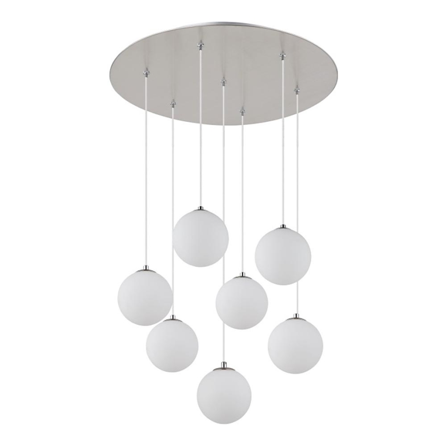 Globo - LED Lestenec na vrvici 7xG9/3,5W/230V bela