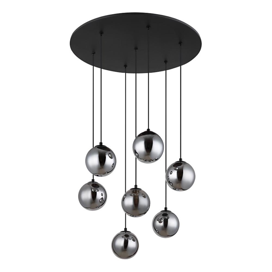 Globo - LED Lestenec na vrvici 7xG9/3,5W/230V dimna/črna
