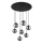 Globo - LED Lestenec na vrvici 7xG9/3,5W/230V dimna/črna