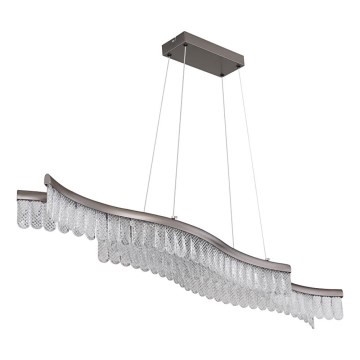 Globo - LED Lestenec na vrvici LED/35W/230V 3200K mat krom