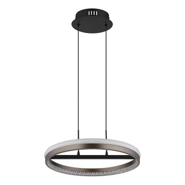 Globo - LED Lestenec na vrvici LED/40W/230V 3000/4000/6000K pr. 39,7 cm rjava