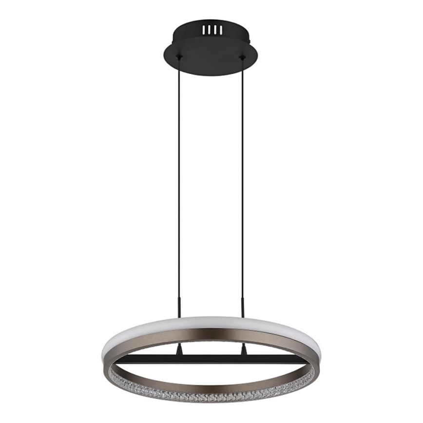 Globo - LED Lestenec na vrvici LED/40W/230V 3000/4000/6000K pr. 39,7 cm rjava