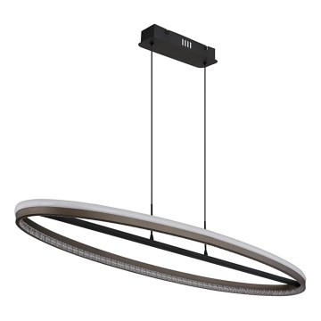 Globo - LED Lestenec na vrvici LED/60W/230V 3000/4000/6000K rjava