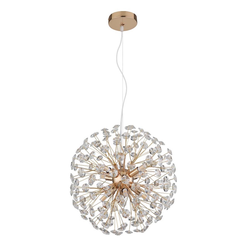 Globo - LED lestenec s kablom 8xG9/3,5W/230V v zlati barvi