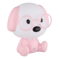 Globo - LED nastavljiva otroška nočna svetilka na polnjenje LED/1W/5V 500 mAh roza