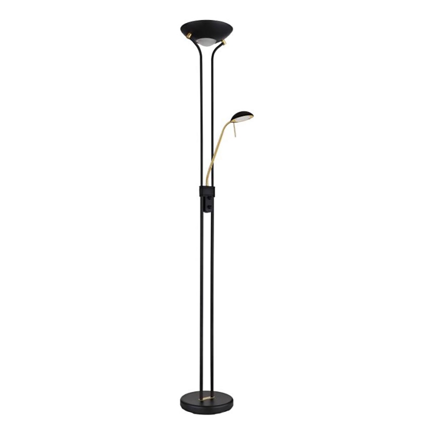 Globo - LED nastavljiva stoječa svetilka LED/20W/230V + LED/5,5W 3000K črna/zlata