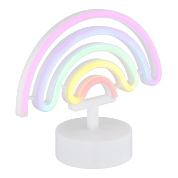 Globo - LED Neonska namizna dekoracija LED/2W/3xAA mavrica