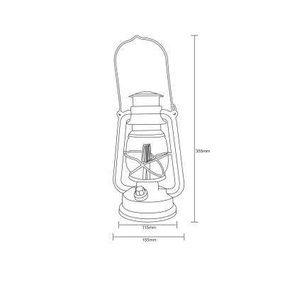Globo - LED Okrasna lanterna LED/0,5W/3xAA