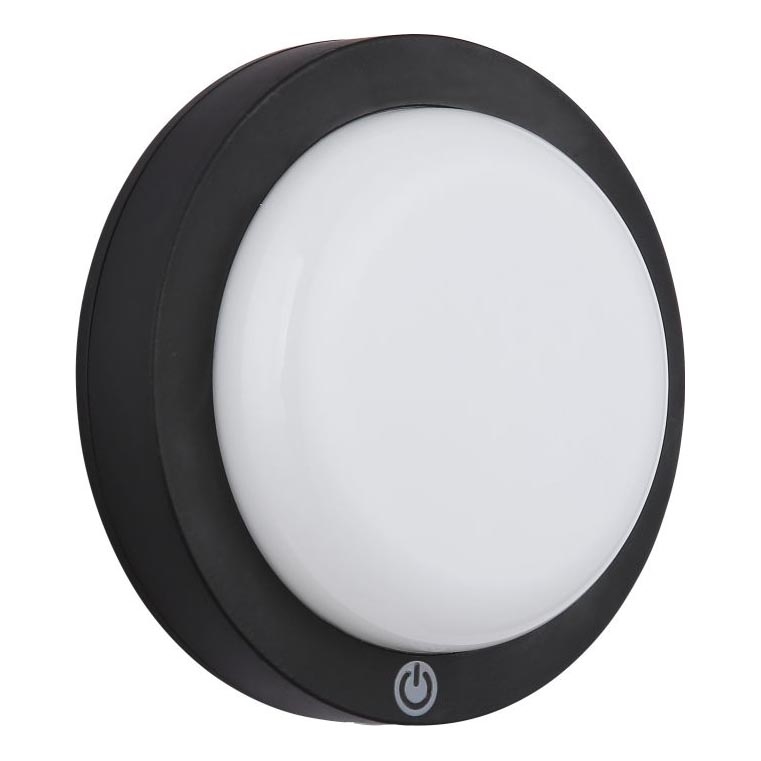 Globo - LED polnilna stenska svetilka na dotik LED/1,2W/3,7V premera 15 cm 1800 mAh črna