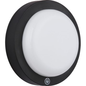 Globo - LED Polnilni na dotik stenska svetilka LED/1,2W/3,7V pr. 15 cm 1800 mAh črna