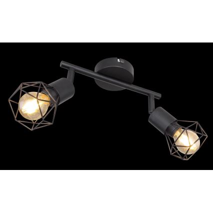 Globo - LED Reflektor 2xE14/6W/230V črna