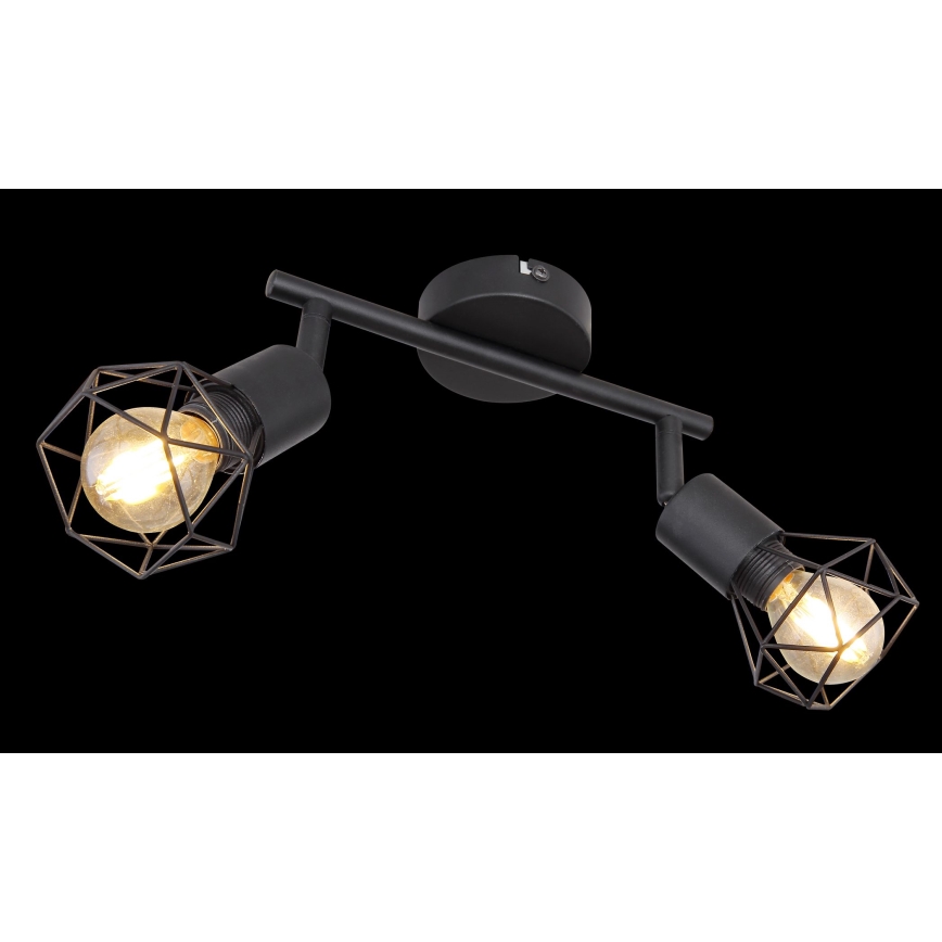 Globo - LED Reflektor 2xE14/6W/230V črna