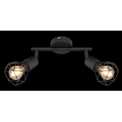 Globo - LED Reflektor 2xE14/6W/230V črna