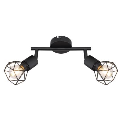 Globo - LED Reflektor 2xE14/6W/230V črna