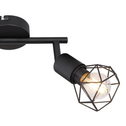 Globo - LED Reflektor 2xE14/6W/230V črna