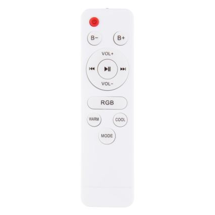 Globo - LED RGBW Zatemnitvena kopalniška svetilka z zvočnikom LED/18W/230V 3000-6500K IP44 + Daljinski upravljalnik