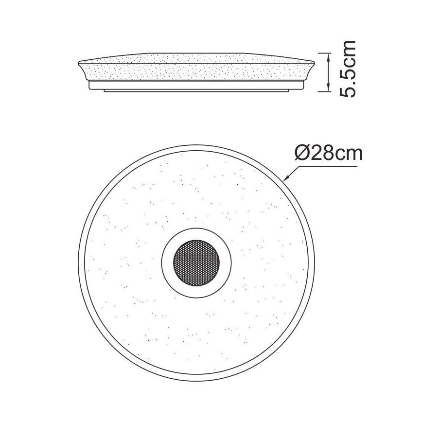 Globo - LED RGBW Zatemnitvena kopalniška svetilka z zvočnikom LED/18W/230V 3000-6500K IP44 + Daljinski upravljalnik