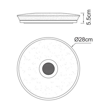 Globo - LED RGBW Zatemnitvena kopalniška svetilka z zvočnikom LED/18W/230V 3000-6500K IP44 + Daljinski upravljalnik
