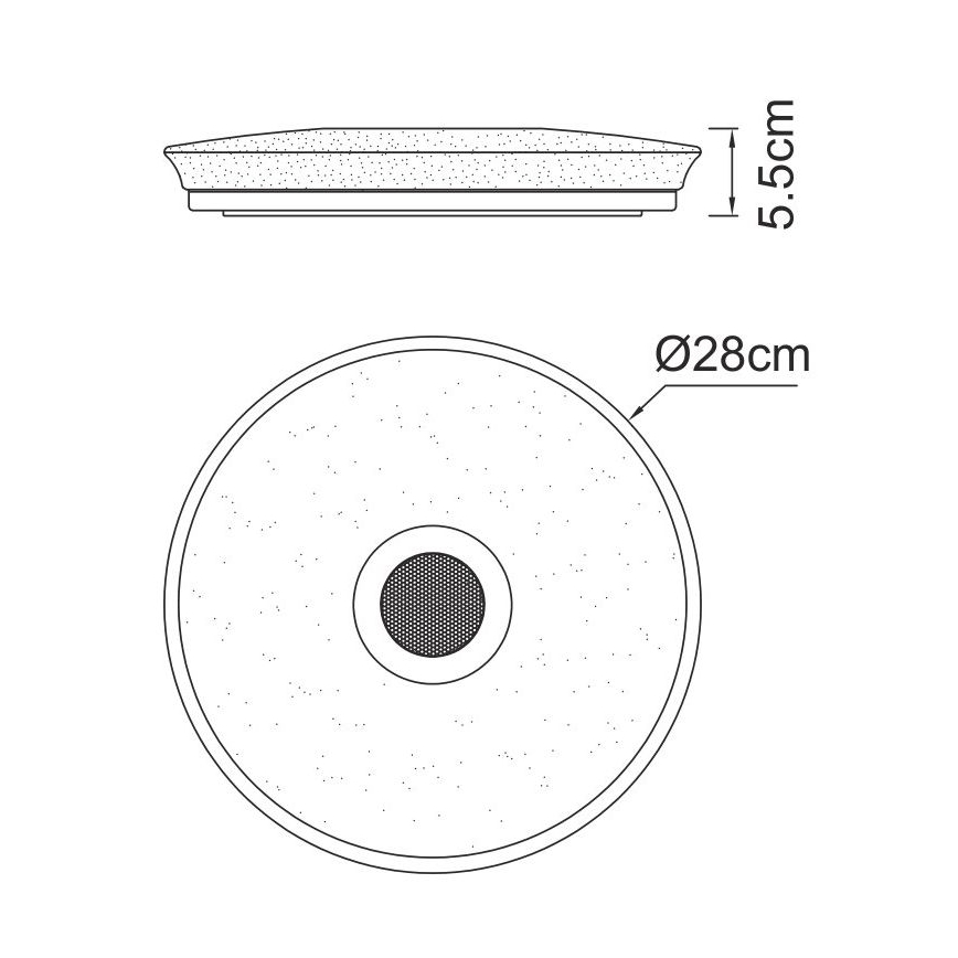 Globo - LED RGBW Zatemnitvena kopalniška svetilka z zvočnikom LED/18W/230V 3000-6500K IP44 + Daljinski upravljalnik