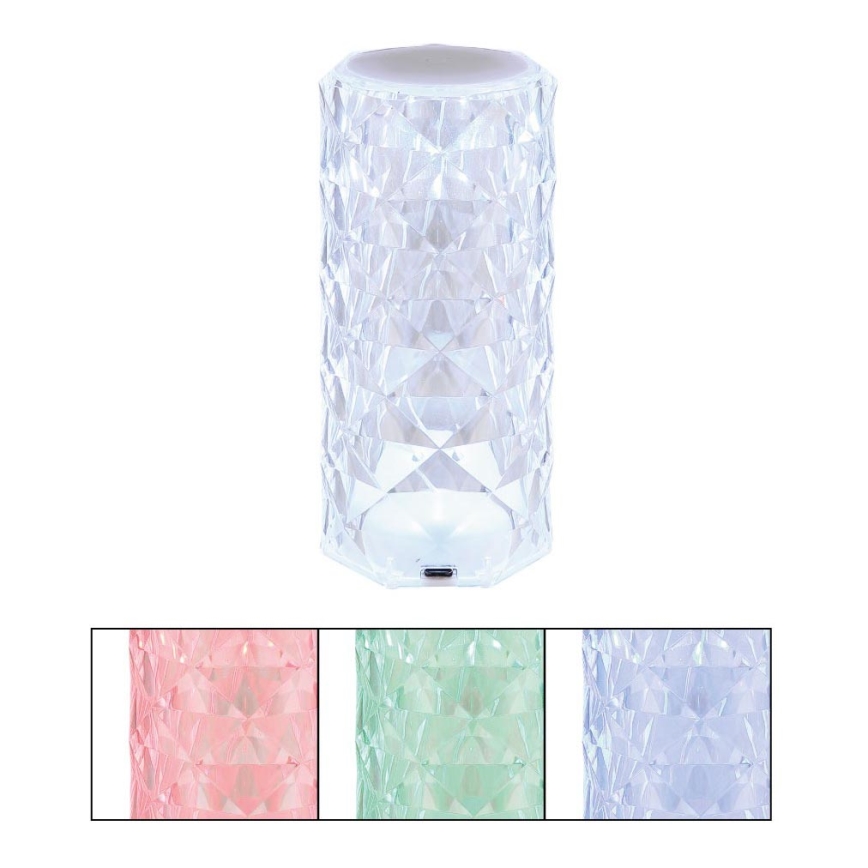 Globo - LED RGB Polnilni na dotik namizna svetilka LED/0,6W/3,7V 500mAh
