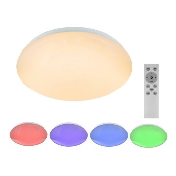 Globo - LED RGB Zatemnitvena stropna svetilka 1xLED/12W/230V + 1xLED/3W + Daljinski upravljalnik