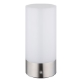 Globo - LED RGBW zatemnitvena na dotik za zunanjo uporabo, namizna svetilka LED/1,8W/5V 1500 mAh IP44 mat krom