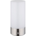Globo - LED RGBW Zatemnitvena na dotik zunanja namizna svetilka LED/1,8W/5V 1500 mAh IP44 mat krom