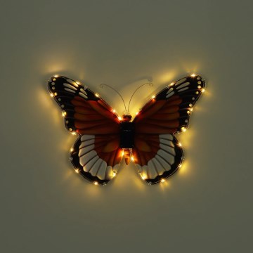 Globo - LED solarno svetilo LED/3V IP44 200 mAh metulj