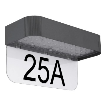 Globo - LED sončna hišna številka LED/6W/3,7V IP54 1800 mAh