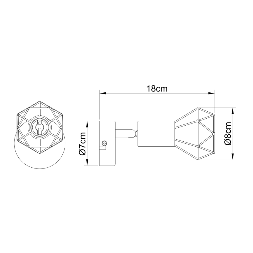 Globo - LED Stenski reflektor 1xE14/6W/230V črna