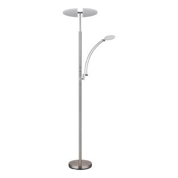 Globo - LED stoječa svetilka z zatemnjevanjem, LED/40W/230V + LED/5,5W, 2700/4000/6000K, mat krom