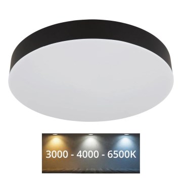 Globo - LED Stropna svetilka LED/24W/230V 3000K/4000K/6500K pr. 30 cm črna