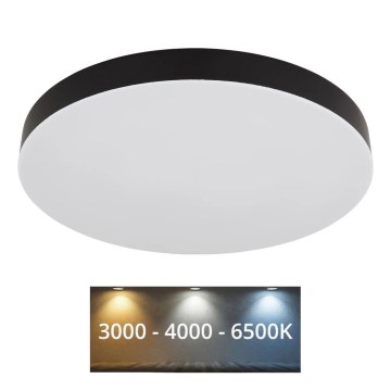 Globo - LED Stropna svetilka LED/36W/230V 3000K/4000K/6500K pr. 40 cm črna