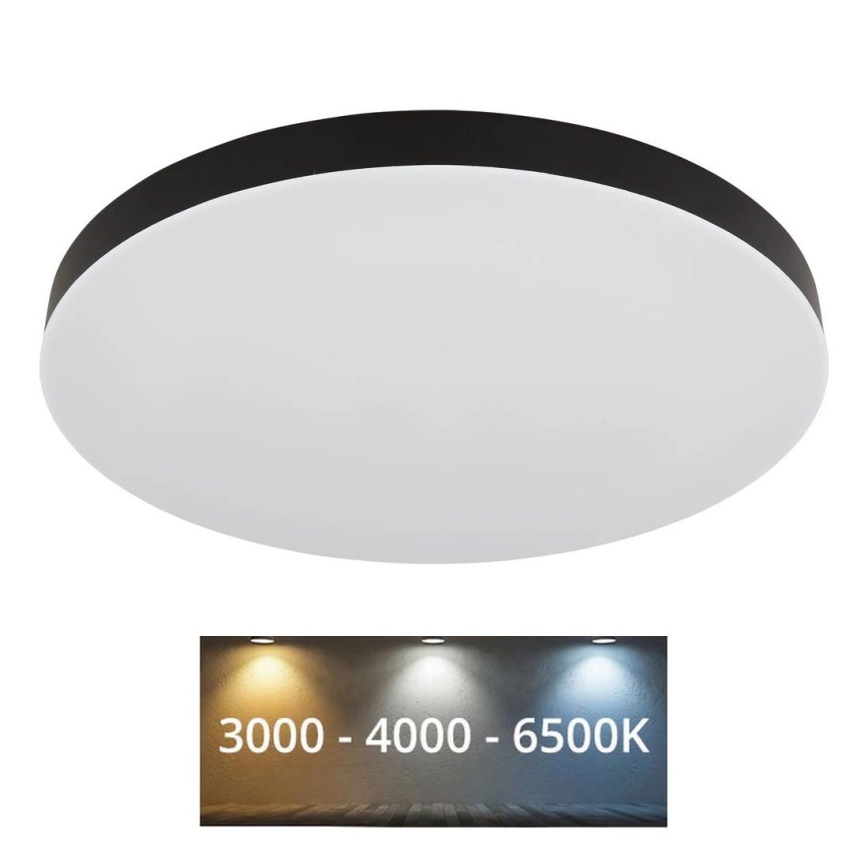 Globo - LED Stropna svetilka LED/50W/230V 3000K/4000K/6500K pr. 50 cm črna