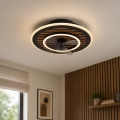 Globo - LED stropni ventilator z zatemnitvijo LED/36W/230V 2700-6000K črn + daljinski upravljalnik