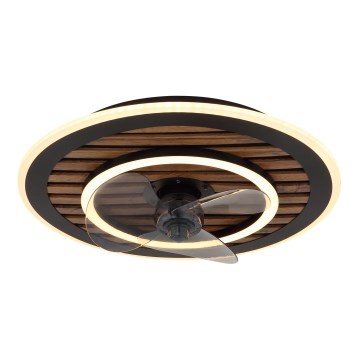 Globo - LED stropni ventilator z zatemnitvijo LED/36W/230V 2700-6000K črn + daljinski upravljalnik