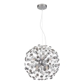 Globo - LED viseči lestenec z jekleno vrvico 8xG9/3,5W/230V sijajni krom