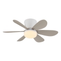 Globo - LED Zatemljiv stropni ventilator LED/5W/230V 2700-6500K bež + daljinski upravljalnik