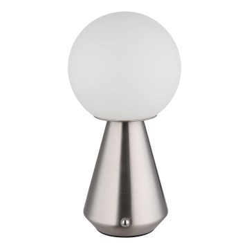 Globo - LED zatemnitvena na dotik za zunanjo uporabo, namizna svetilka LED/1,5W/5V 3000/4500/6500K 1800 mAh IP41 mat krom