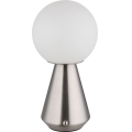 Globo - LED Zatemnitvena na dotik zunanja namizna svetilka LED/1,5W/5V 3000/4500/6500K 1800 mAh IP41 mat krom