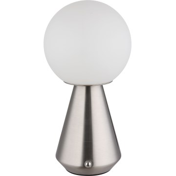 Globo - LED Zatemnitvena na dotik zunanja namizna svetilka LED/1,5W/5V 3000/4500/6500K 1800 mAh IP41 mat krom