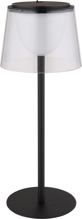 Globo - LED Zatemnitvena na dotik zunanja namizna svetilka LED/1,8W/5V IP44 1800 mAh črna/prozorna