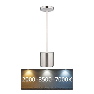 Globo - LED Zatemnitvena namizna svetilka na dotik LED/1,2W/3,7V 2000K/3500K/7000K 1200 mAh USB mat krom