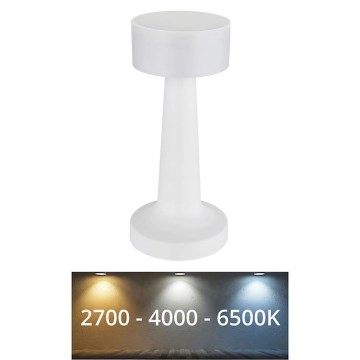 Globo - LED Zatemnitvena namizna svetilka na dotik LED/1W/3,7V 2700K/4000K/6500K 800 mAh USB bela